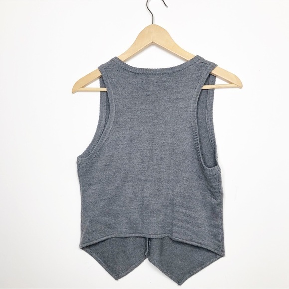 𝅺TWENTY One Gray knit button down vest. - Picture 2 of 8